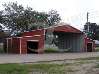 Metal Barn Lean-to Sheds | Boxed Eave Roof | 52W x 31L x 12H | Carolina Barn