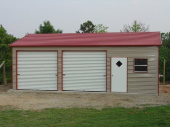 Garage | Boxed Eave Roof | 22W x 36L x 9H |  Side Entry Garage