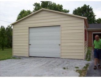 Garage | Boxed Eave Roof | 20W x 26L x 9H |  1-Car Garage