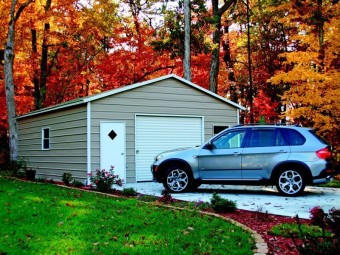 Garage | Boxed Eave Roof | 20W x 21L x 8H |  