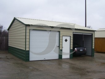 Metal Garage | Vertical Roof | 22W x 26L x 9H | Side Entry Copy