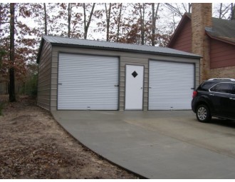 Side Entry Garage | Vertical Roof | 22W x 26L x 9H |  2-Car