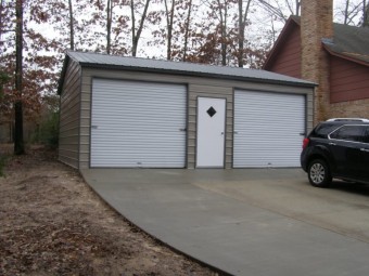 Side Entry Garage | Vertical Roof | 22W x 26L x 9H |  2-Car