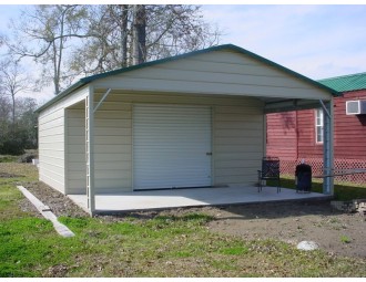 Utility Garage | Vertical Roof | 18W x 31L x 8H |  Combo Garage