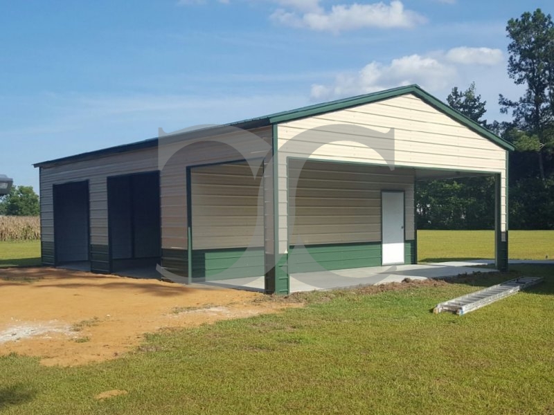 Pre-Fab Steel Building | Vertical Roof | 30W x 50L x 12H | Certified